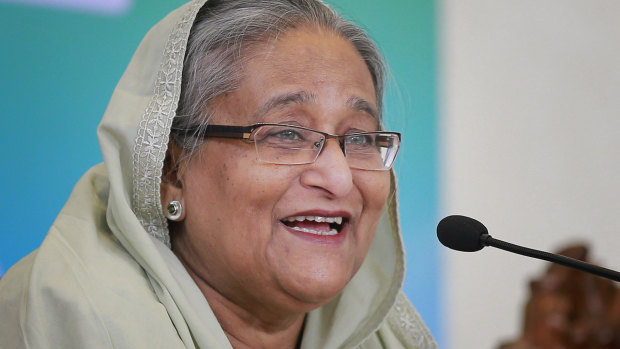 Set for victory: Bangladesh's Prime Minister Sheikh Hasina.