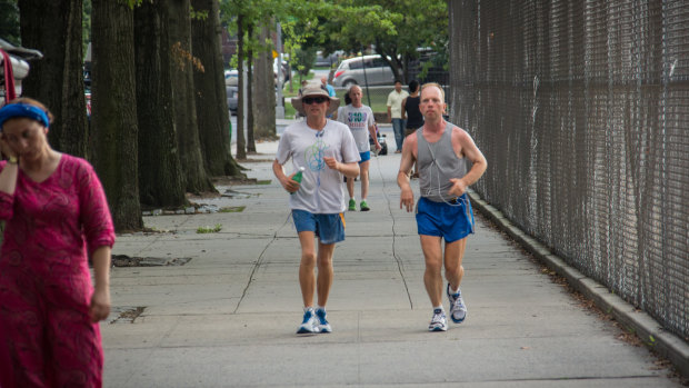 As New Yorkers go about their daily lives, runners pound out lap after lap in a race they have 52 days to finish. 