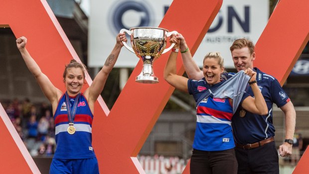 AFLW 2018 premiers the Western Bulldogs.