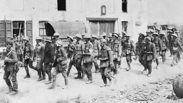 Australian troops captured by Germans near Fromelles on the Western Front. In both World Wars, there were many single days in which more Australian died than in all conflicts in the past 70 years.