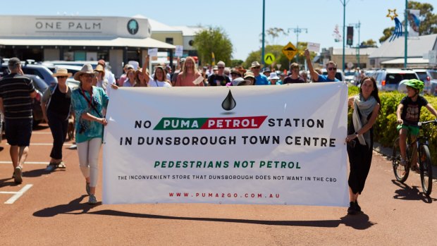 There has been strong community  opposition to a proposed Puma station in Dunsborough's town centre.