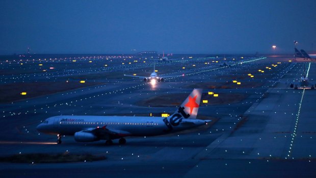 The Jetstar 787 remains grounded at Kansai International Airport while engineers inspect it.