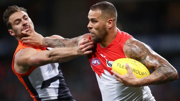 Pushing seven figures again: Lance Franklin.