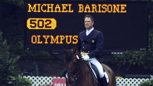 Michael Barisone atop his horse Olympus in 2009.