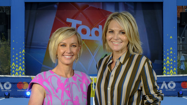 Today hosts Deb Knight and Georgie Gardner at Melbourne Park.