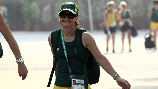 Katrina Powell at the 2010 Commonwealth Games in Delhi. 