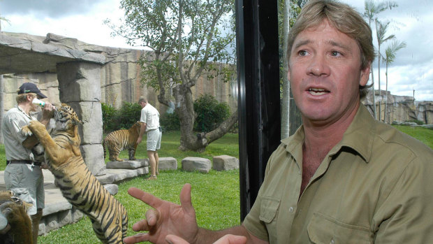 Steve Irwin, pictured here in 2005, died in 2006.