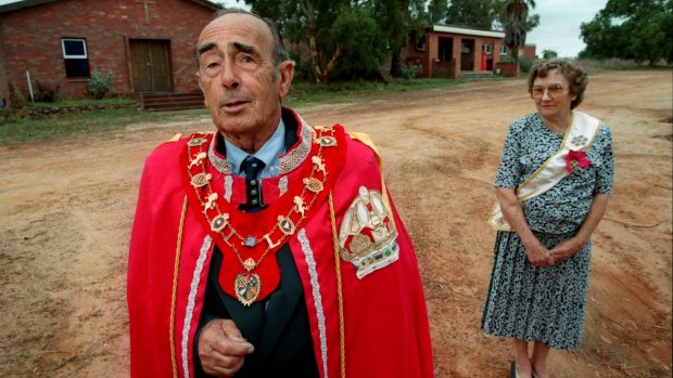 Prince Leonard Casley, the founder of Hutt River Province, with his wife Shirley. 