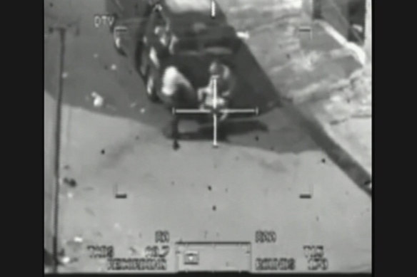 A still from the footage of
the attack.