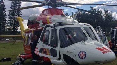 The Westpac Rescue Helicopter transported one of the brothers to hospital. 