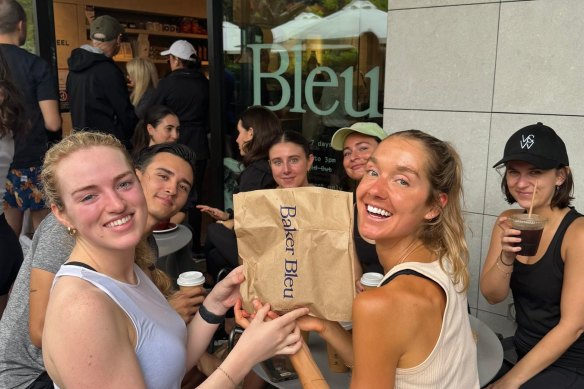 Baker Bleu in Double Bay has become a destination for local run clubs, who end their runs with a pastry. 