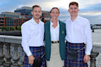 Lani Pallister (middle) with Archie Goodburn (right). 