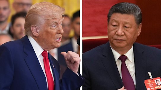 Stand-off: US President Donald Trump and China President Xi Jinping.