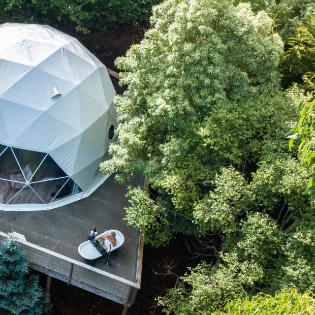 Gleneagle’s geodesic domes are perched in the forest canopy.