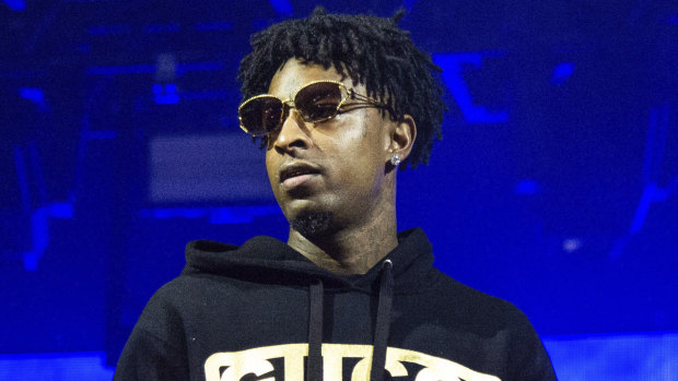 21 Savage performs at the Voodoo Music Experience in City Park in New Orleans in October.