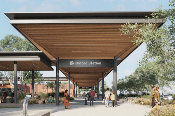 Byford station artist impressions.