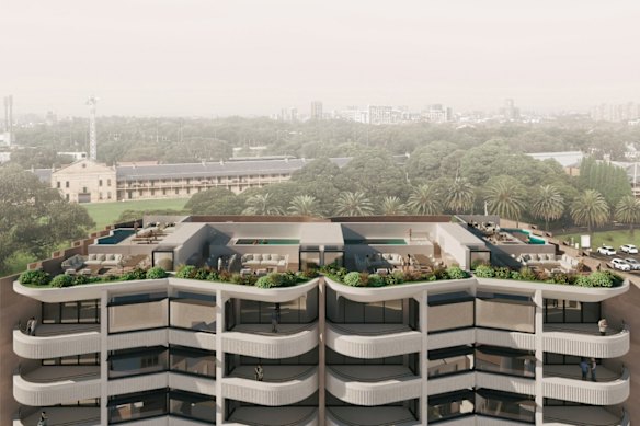El exclusivo bloque de apartamentos de ocho pisos propuesto por el desarrollador de Sydney Toohey Miller.
