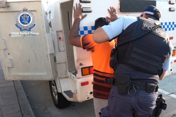 The 27-year-old man was arrested in Lakemba on Monday. 