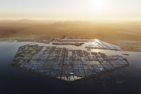 The Oxagon: the proposed port city would be the world’s largest “floating structure”.