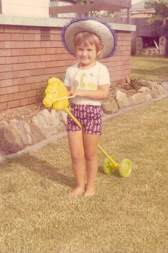 Bridges, pictured at age 4, was raised by her mother after her parents split.