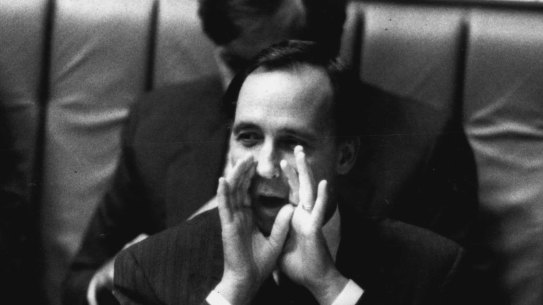 Then prime minister Paul Keating in 1992 ... this week he has barbs for his own side, Labor, as well as the Coalition. 