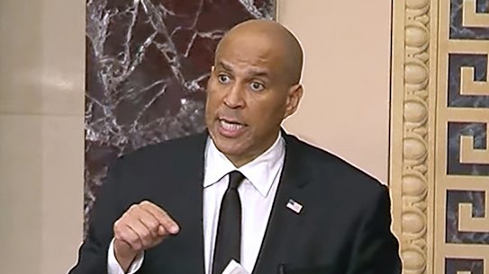 Senator Cory Booker spoke for more than 25 hours without leaving the flood.