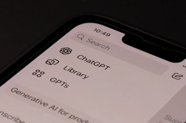 ChatGPT on a phone