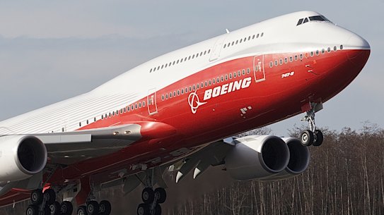 The 747-8, the last version of the jumbo jet, which went out of production in 2022.