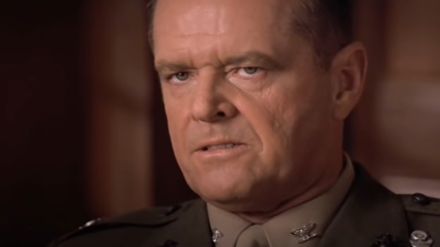 Jack Nicholson as Colonel Jessup in the movie A Few Good Men.