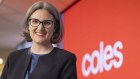 Coles CEO Leah Weckert says shoppers are seeking out deals, buying less meat and spending on frozen and bulk foods.