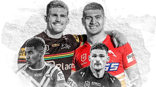 Nathan Cleary and Isaiya Katoa.