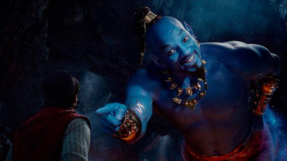 Will Smith plays the Genie in the live-action adaptation of the 1992 animated classic Aladdin.
