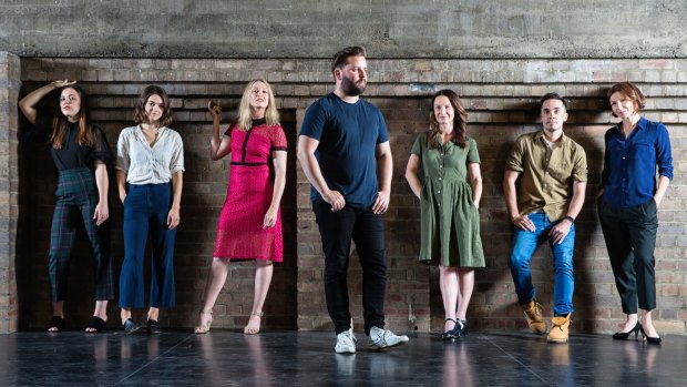 Cast and director Kip Williams from Sydney Theatre Company's The Harp in the South, which leads the nominations.
