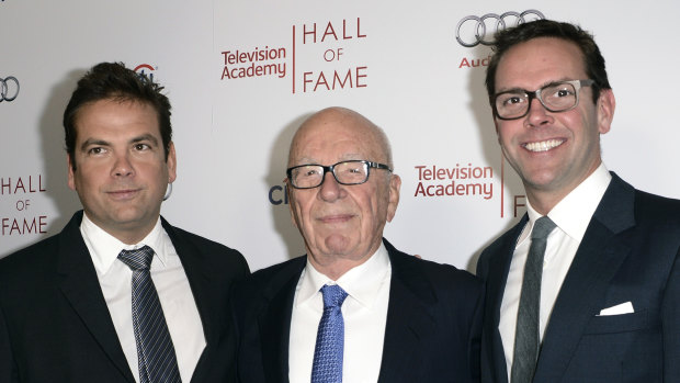 Lachlan, Rupert and James Murdoch. 