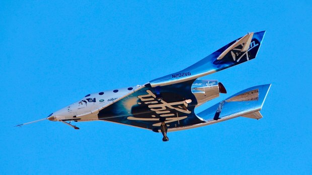 Up, up and away: Virgin Galactic plans to start space tourism flights later this year.