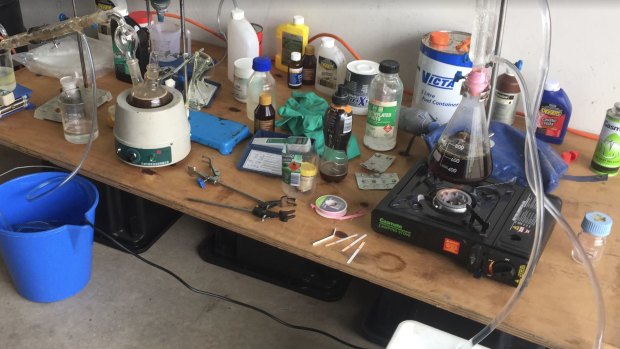 How a drug lab would look in your neighbours garage