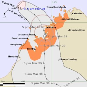 The cyclone map on Friday morning.
