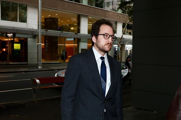 Zachary Hecht, TikTok’s global head of policy, trust and safety, arriving at the royal commission on Tuesday.