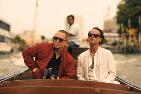 Frank (Sam Rockwell) and Rick (Walton Goggins) could both have it coming in The White Lotus. 