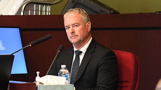 Former deputy NSW police commissioner Mick Willing at the LGBTIQ inquiry last year.