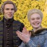 Elle Fanning plays Catherine II, Empress of Russia, and Nicholas Hoult is guileless as Peter III. 