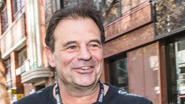 CFMMEU boss John Setka leaves the ACTU office after meeting with Sally McManus.