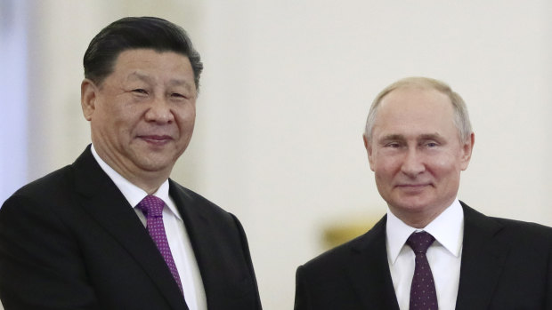 Xi Jinping with Vladimir Putin in Russia last year.