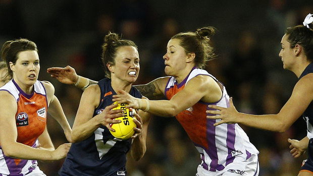 Action in last year's AFLW state of origin game.