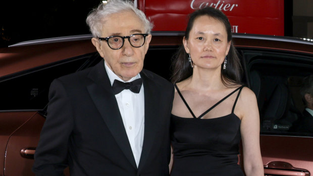 Woody Allen and Soon-Yi Previn arrive for the world premiere of his new film at the Venice Film Festival.