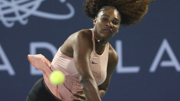 Clash of the titans: Serena Williams will play Roger Federer in the Hopman Cup mixed doubles on Tuesday.
