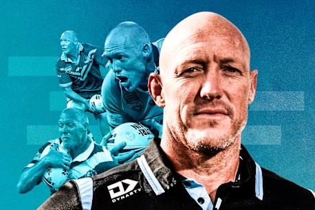 In the game of the father … Cronulla coach Craig Fitzgibbon