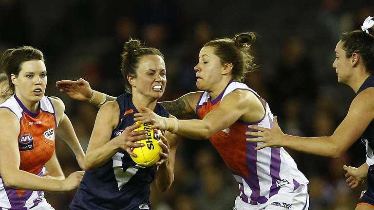 Action in last year's AFLW state of origin game.