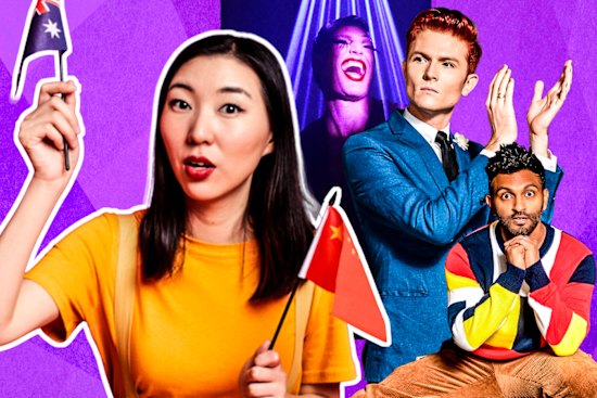 L-R: Jenny Tian, Reuben Kaye, Rhys Nicholson, Nazeem Hussain