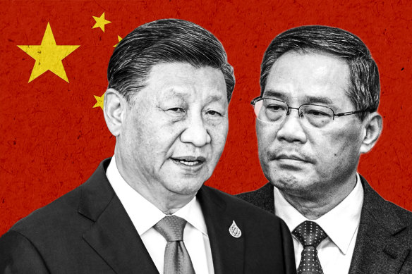 Chinese President Xi Jinping and his right-hand man Li Qiang. 